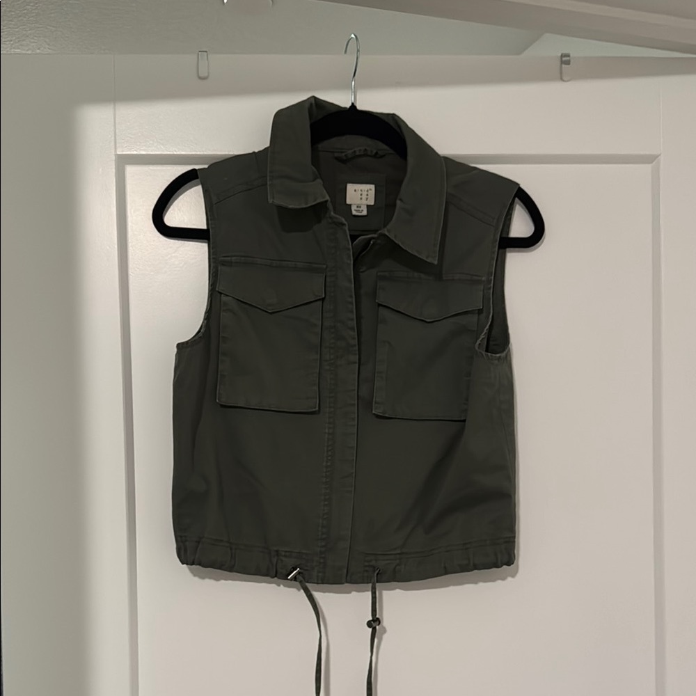 a new day Olive Green Utility Cargo Vest